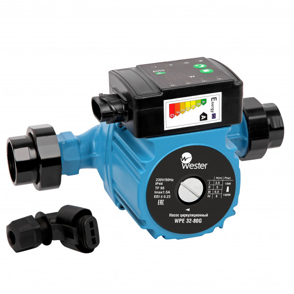Насос циркуляционный Wester WPE 32-80 G (с гайками)